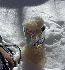 贈答・プレゼントにも。こだわり高級無添加パスタソース専門店・おとりよせのナチュラルグレースメルカートのブログ　2021年初登山は甲斐駒ヶ岳　缶ビールが凍って！